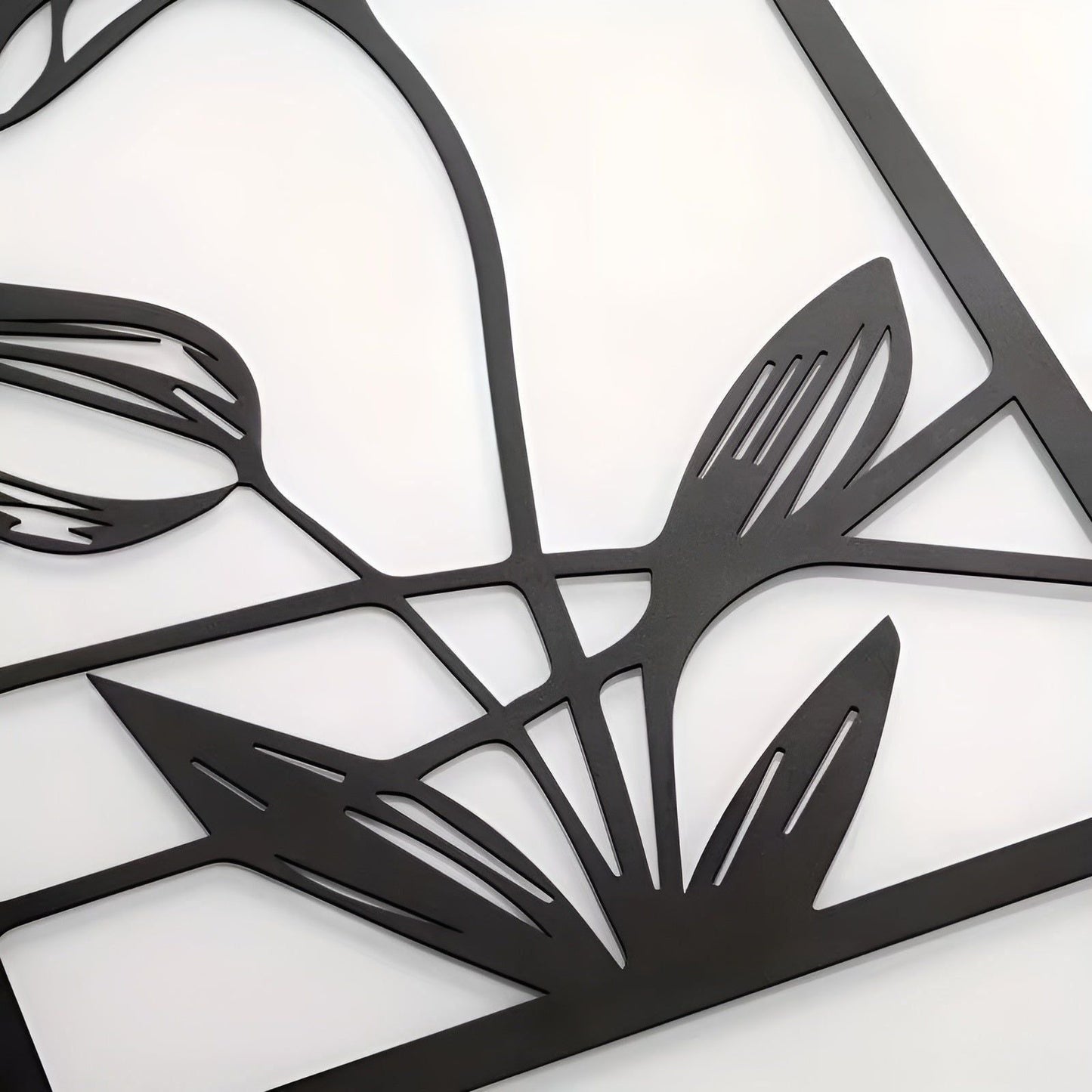 LotusCharm Decor - 4-delat blommor metall väggdekor