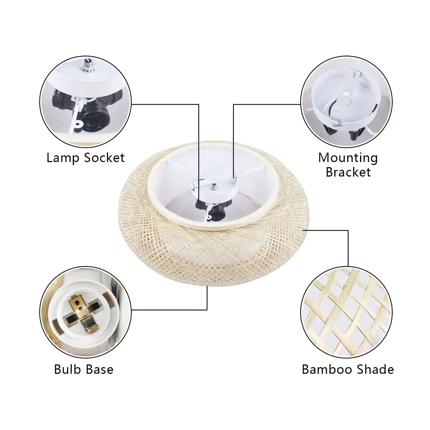 ÉcoLumi – Inbyggd taklampa i naturlig bambu