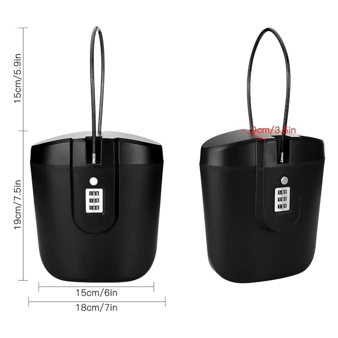 Carvallo TravelSafe | Vattentät & Stötsäker | Med kombinationslås | Kompakt för resor & utomhus