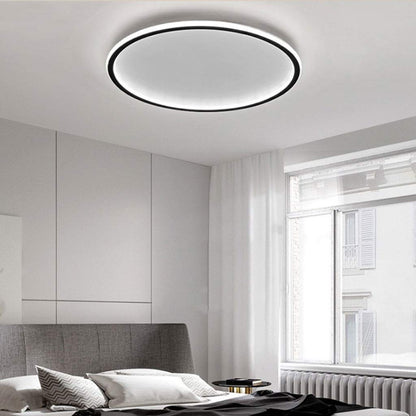Ultra-tunn modern taklampa | Flush Mount LED för låga tak | Rund &amp; dimbar