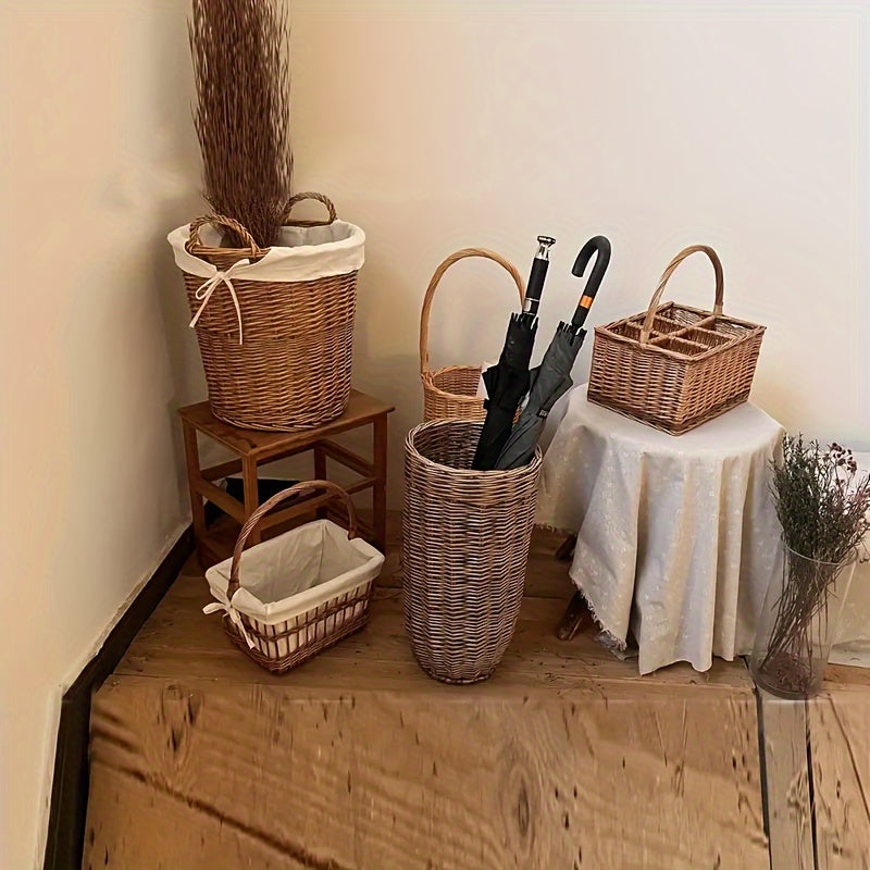 Vintage Handgjord Pilkorg - Stilig och Funktionell för Alla Hem