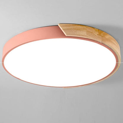 LED Taklampa Med Trä Ramaraccent