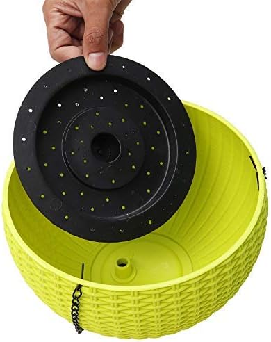 Flätad hängande korg för växter med kedja – Idealisk för balkong och trädgård