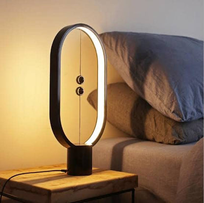 Trä Bordslampa med Magnetisk Strömbrytare Ljus
