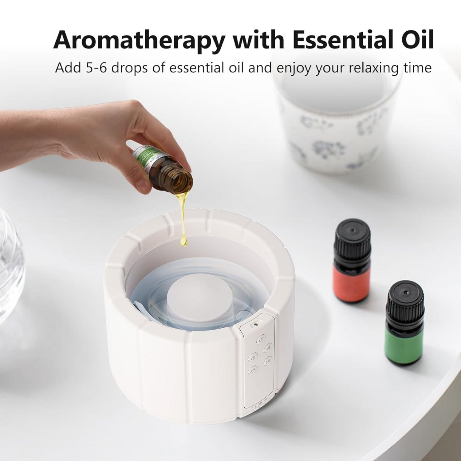 BONFLAME – Ultraljud-luftfuktare med lägereld-ljus &amp; aromaterapifunktion