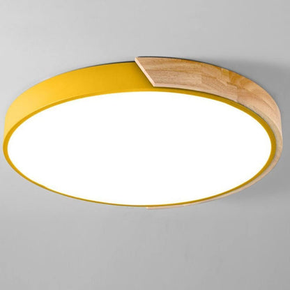 LED Taklampa Med Trä Ramaraccent