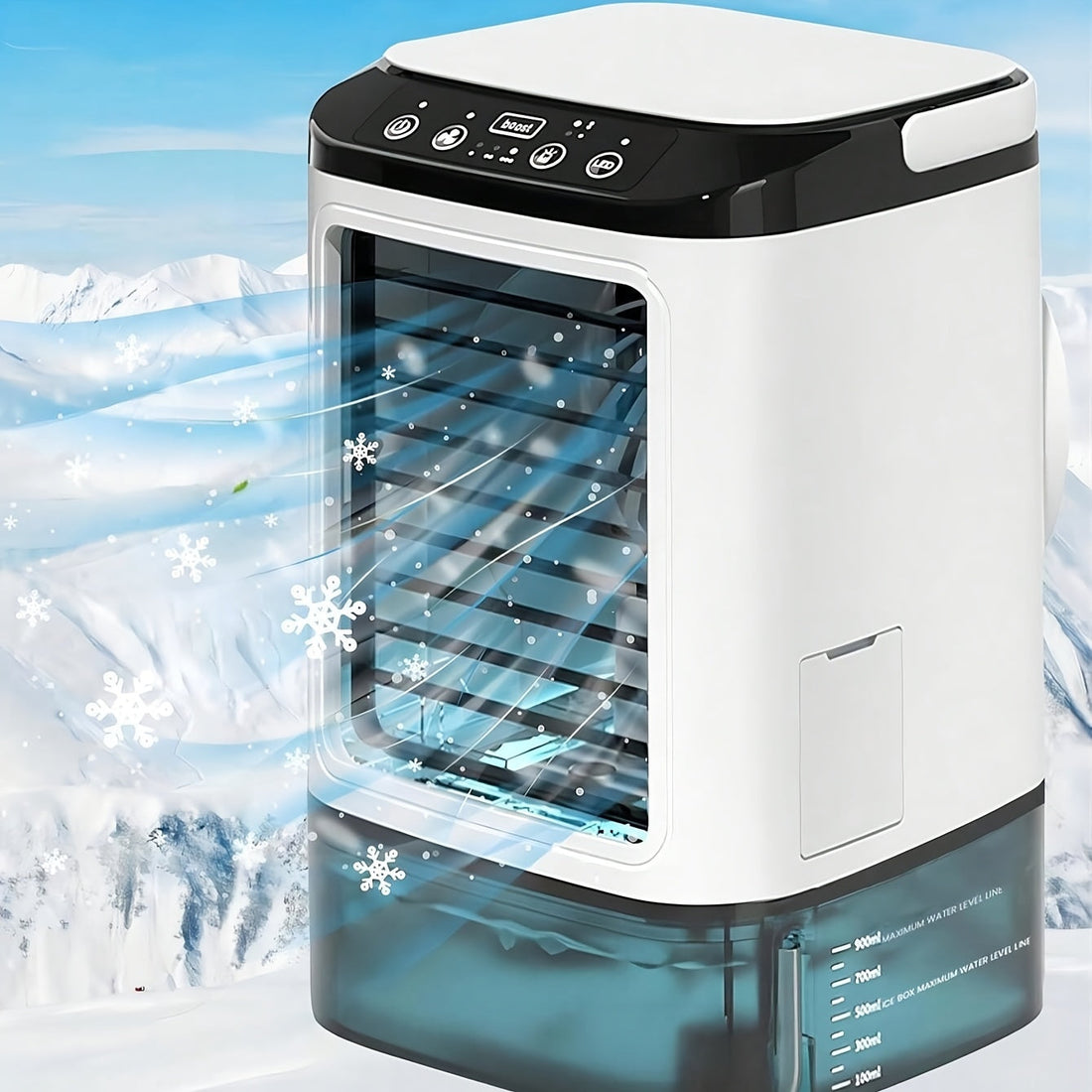 Carvallo Mini-Klimaanläggning Coolivy | USB-driven | Med vattentank &amp; luftfuktighet | Kompakt &amp; Mobil