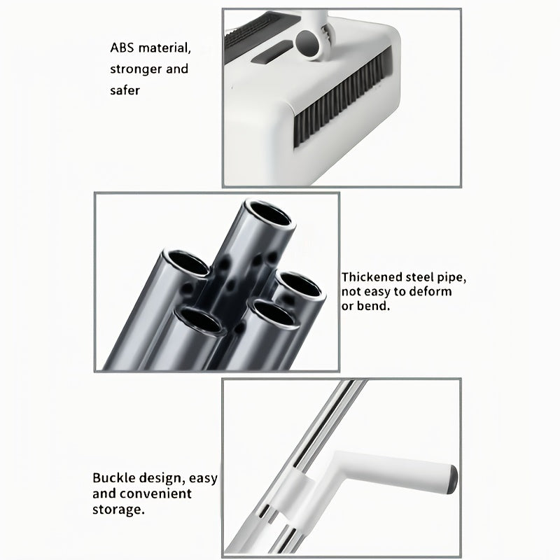 Fällbar 3-i-1 Kvast och Sopskyffel Set – Praktisk Lösning för Snabb och Effektiv Städning