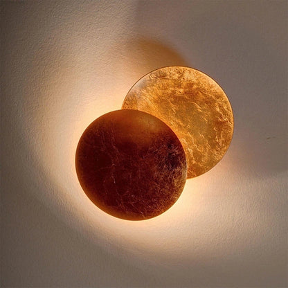 Elif LED Vägglampa - Guld/Röd Brons Metall