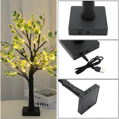 LeafyTree Lights - Glittrande Eviggrön Juldekoration LED-lampor