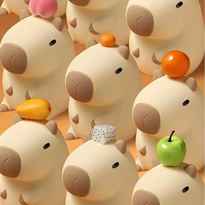 CapyGlow - Söta Capybara Nattlampa med USB Uppladdningsbar Silikonlampa