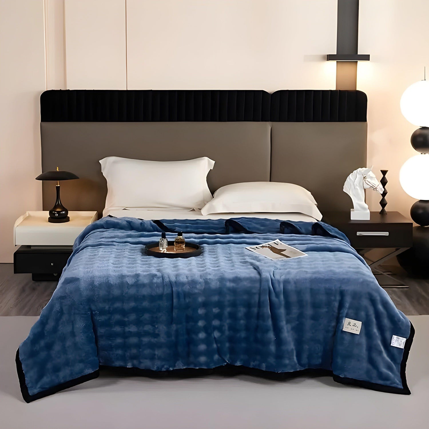 SoftSerenity Sängkläder Set - Lyxig Kaninfäll Plyschfilt