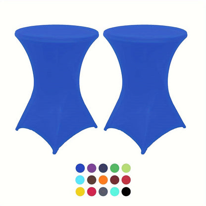 Stretchy Cocktail Table Covers - Solid Color, Ideal for Partyn och Evenemang