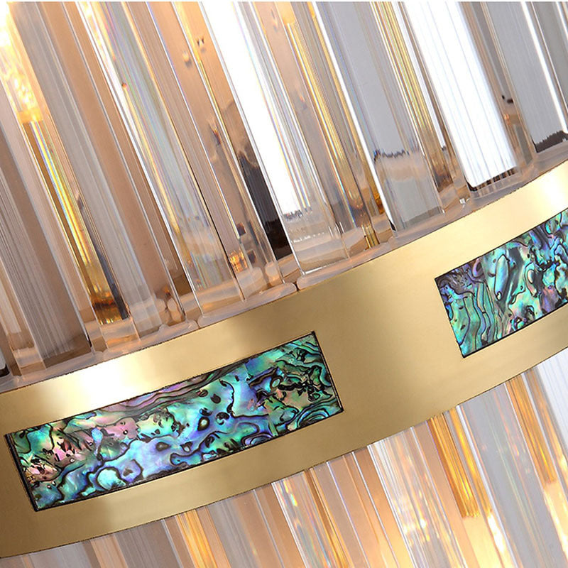 Kristall LED Vägglampa Guld, Vardagsrum/Sovrum, Metall/Akryl