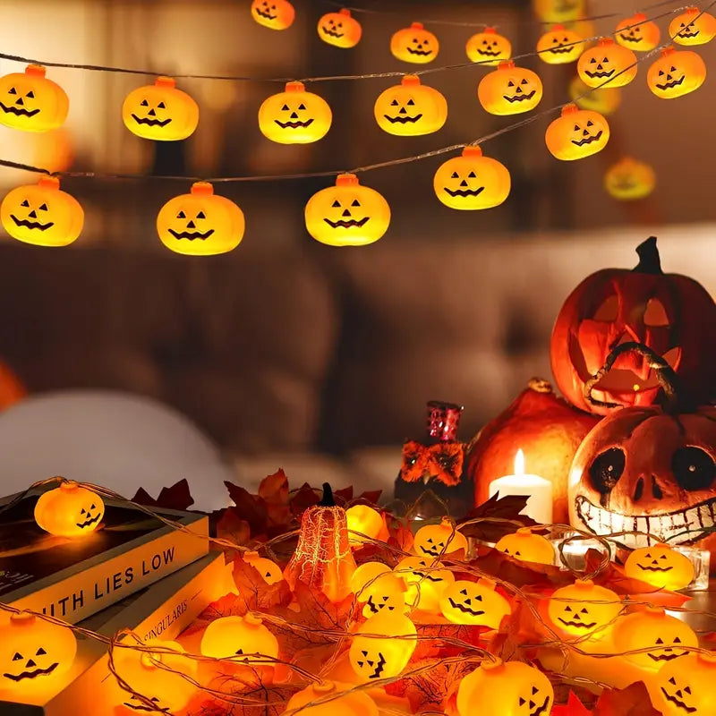 Halloween Pumpa Ljusserie – LED Dekoration för inomhus &amp; utomhus