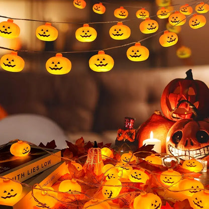 Halloween Pumpa Ljusserie – LED Dekoration för inomhus &amp; utomhus