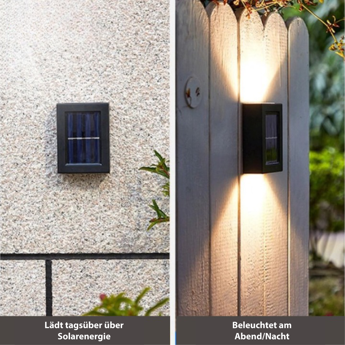 Trådlösa LED Solvägglampor Deluxe