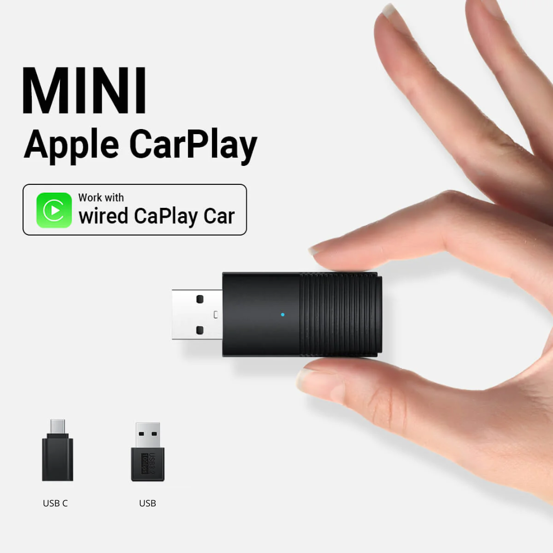 Trådlös CarPlay-adapter för iPhone och Android