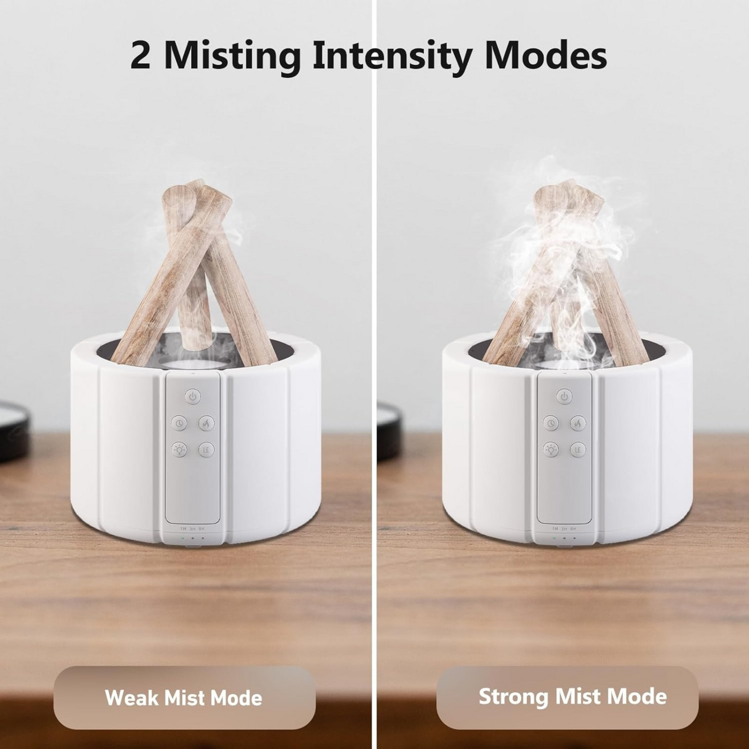 BONFLAME – Ultraljud-luftfuktare med lägereld-ljus &amp; aromaterapifunktion