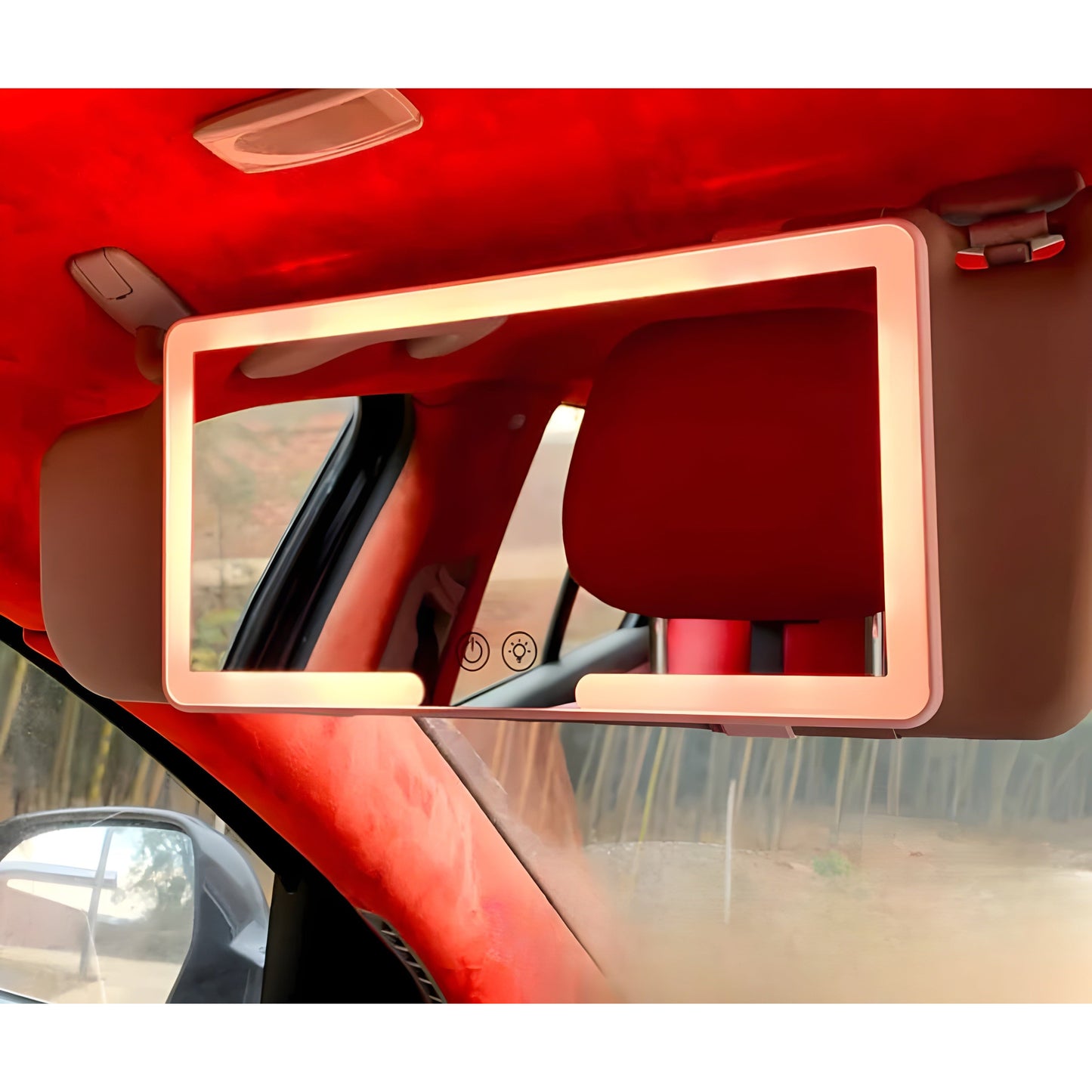 Carvallo – Bärbart sminkspegel med justerbart LED-ljus för skönhet på språng