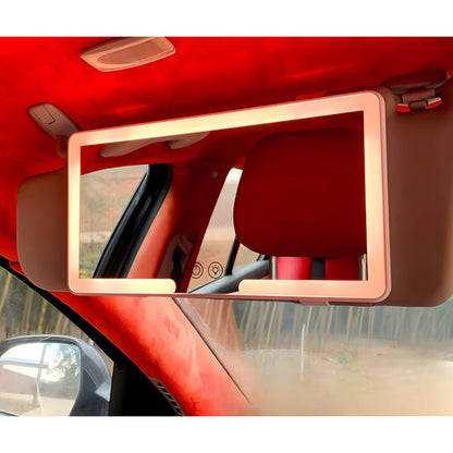 SunGlam Spegel - Justerbar LED Solskyddsmakeup Spegel för Bilar