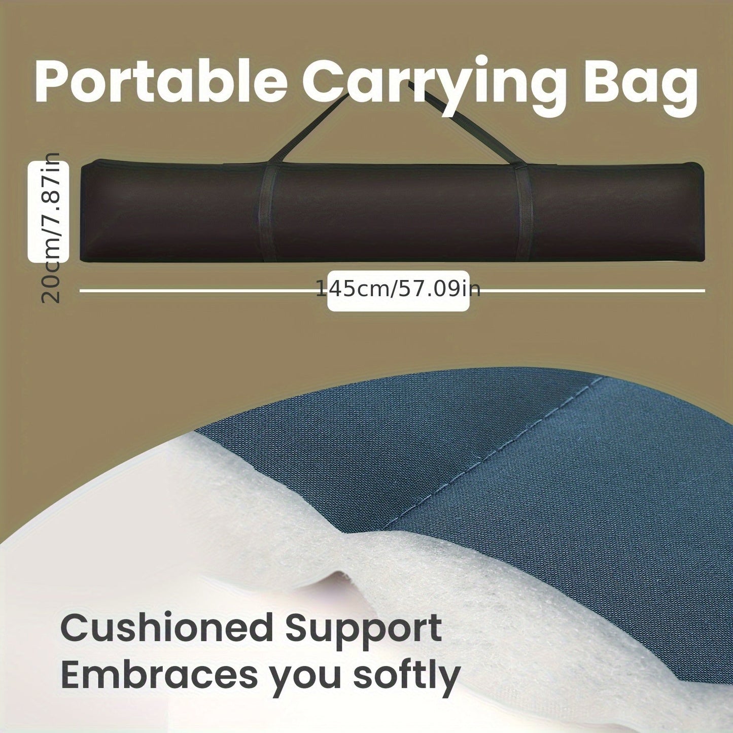 Carvallo-hängmatta RelaxBoo | Med bambus spridare & metallställning | Inkl. kudde | För trädgård & terrass