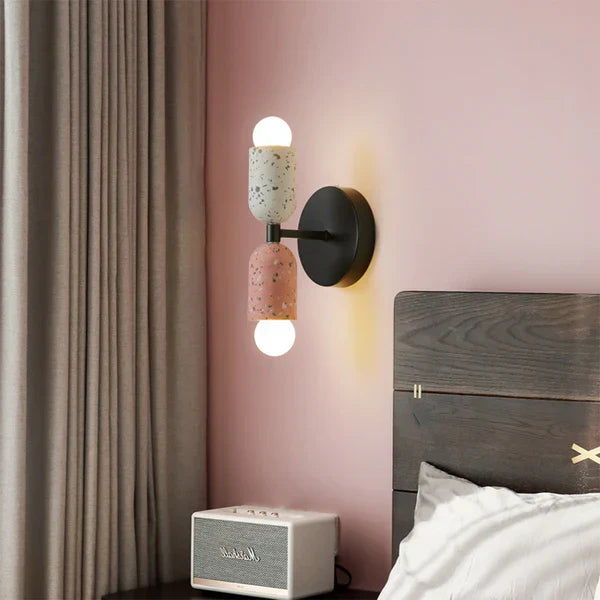 Dubbelhuvud kreativ vägglampa för hemmet