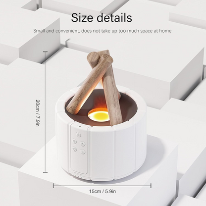 BONFLAME – Ultraljud-luftfuktare med lägereld-ljus &amp; aromaterapifunktion