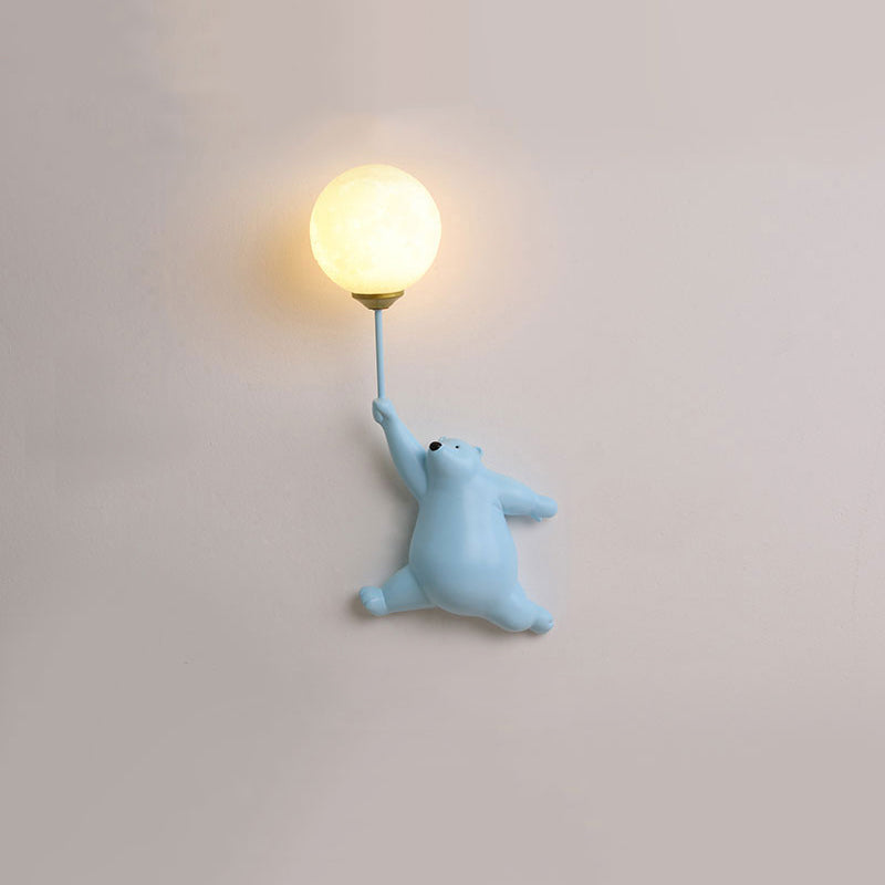Teddy LED Vägglampa Vit/Blå/Rosé