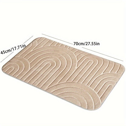 Geometrisk Halkfri Badmatta – Bekväm och Stilig för Ditt Badrum