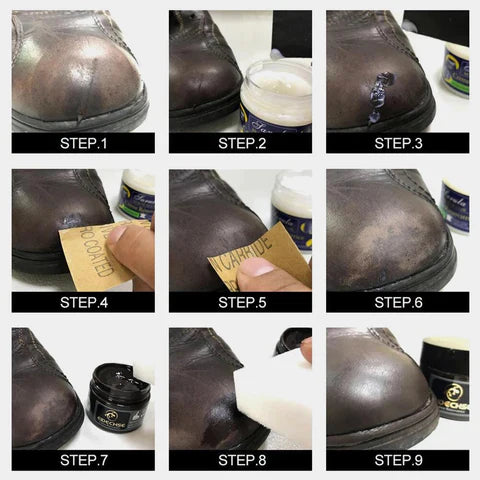 RoyaleGlow Läderåterställning Reparationskräm För Bil Återfärgningskit