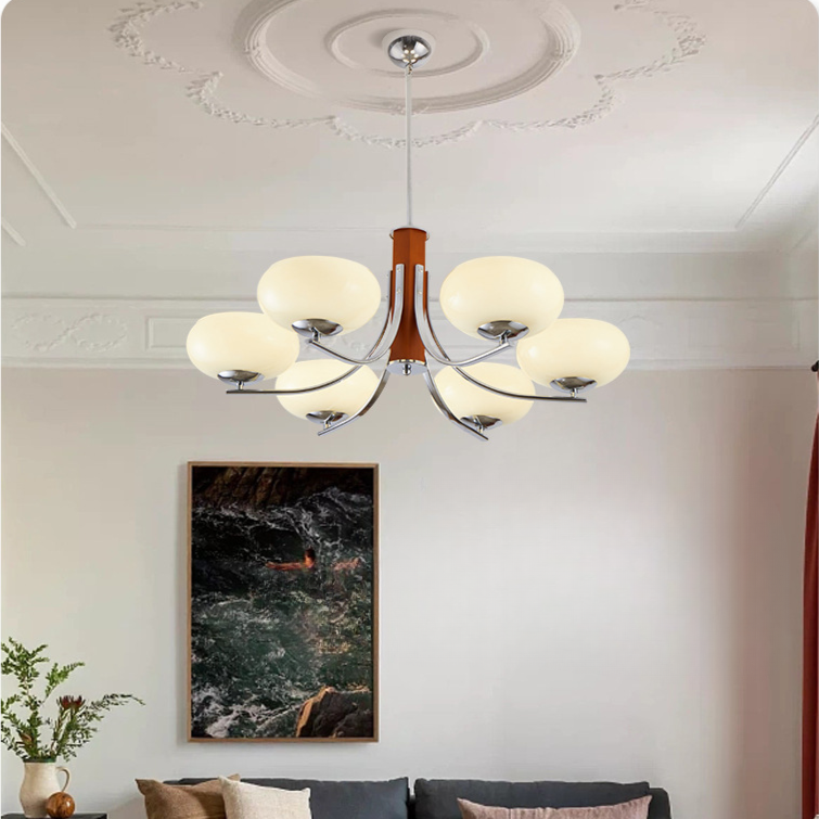 Lunaro | Bauhaus Pendellampa med 3/5 opalglas-huvuden