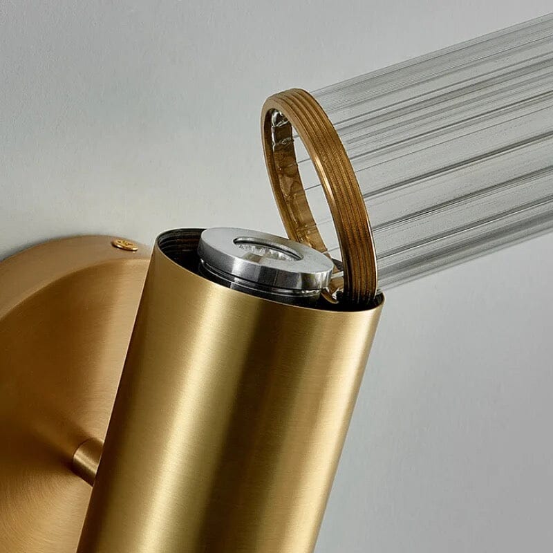 Modern glaspin-vägglampa – Elegant LED-design för vardagsrum, sovrum och hall