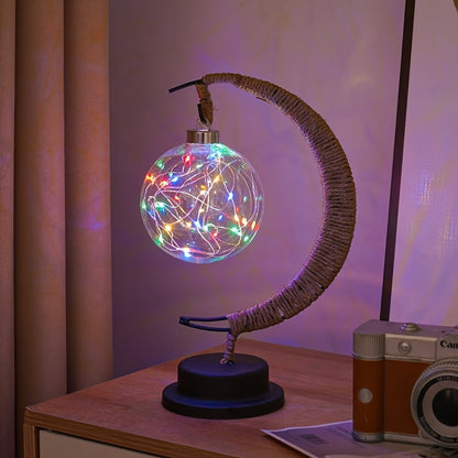 MaanLicht - Smidesjärn LED Bordslampa Med Dekorativ Design för Skrivbordslampa