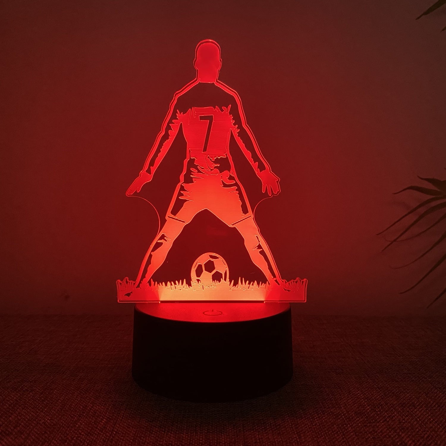 SportGlow - 3D Fotbollsspelare LED Nattlampa med Färgväxling