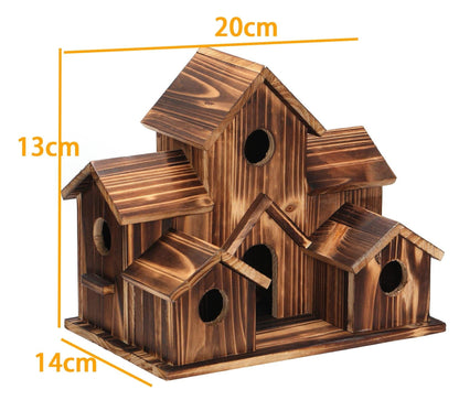 NatureNest - Artisan Birdhouse med sex mysiga ingångar