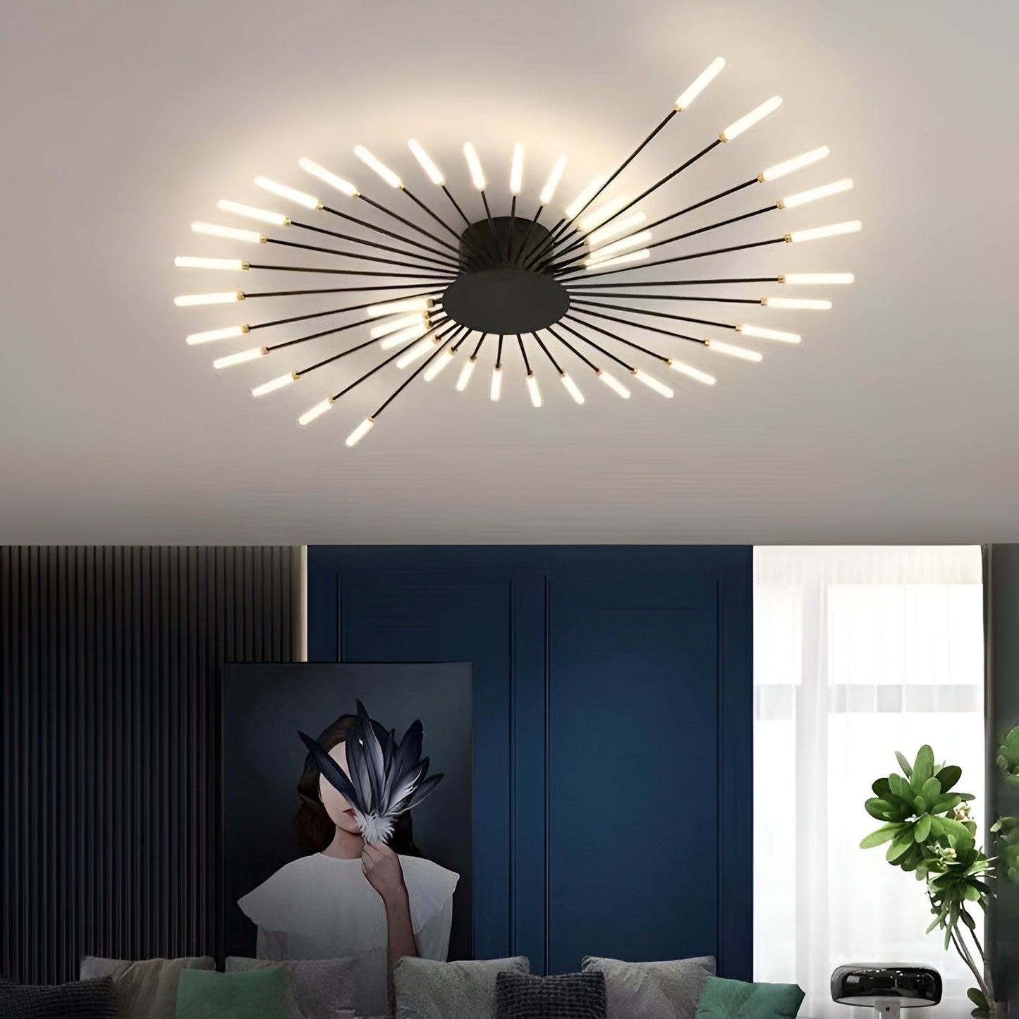 CelestialArc Light - Modern Fyrverkeri LED-Taklampa