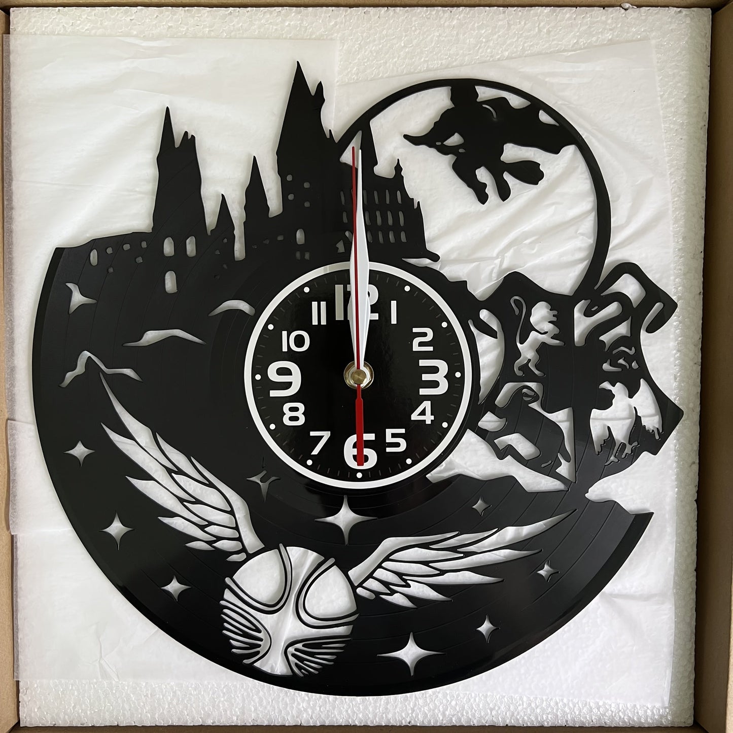 Stille LED Vinylskivor Väggklocka - Perfekt För Vardagsrum, Sovrum, Kök & Kontorsdekoration | Idealisk Gåva För Födelsedag, Mors Dag & Halloween