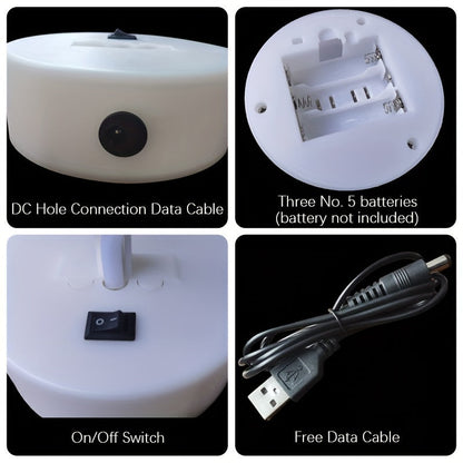 FestiveGlow - LED Neon Julgran Lampa, USB/Batteri Dubbel Strömförsörjning