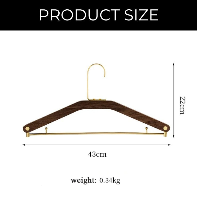 Carvallo – Lyxiga valnöt- och mässingsklädhängare för en stilfull garderob