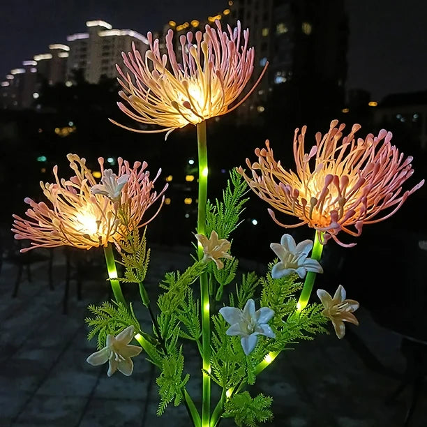 Fairy Flower LED Lamp – Lurig blommönster i stål