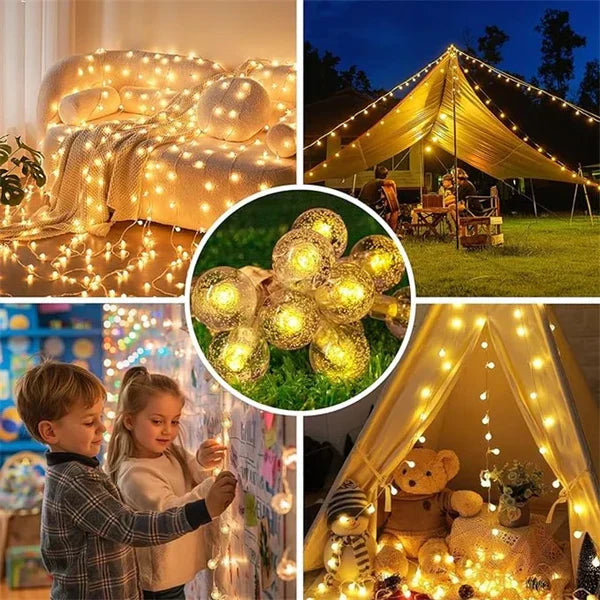 GlitterLuxe - Vattentäta solcell LED-ljusslingor