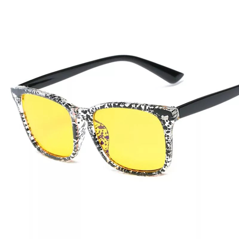 Blått ljusblockerande fyrkantiga glasögon