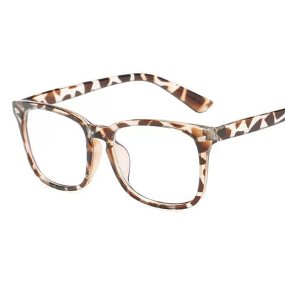 Blått ljusblockerande fyrkantiga glasögon