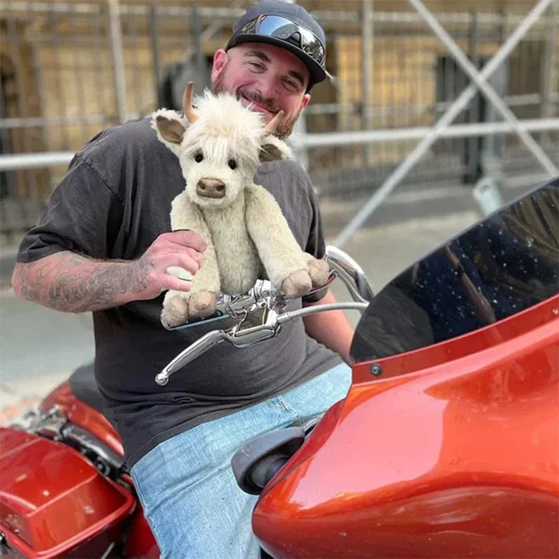 RoyaleGlow Highland Ko med Blommor Plyschleksak 25cm