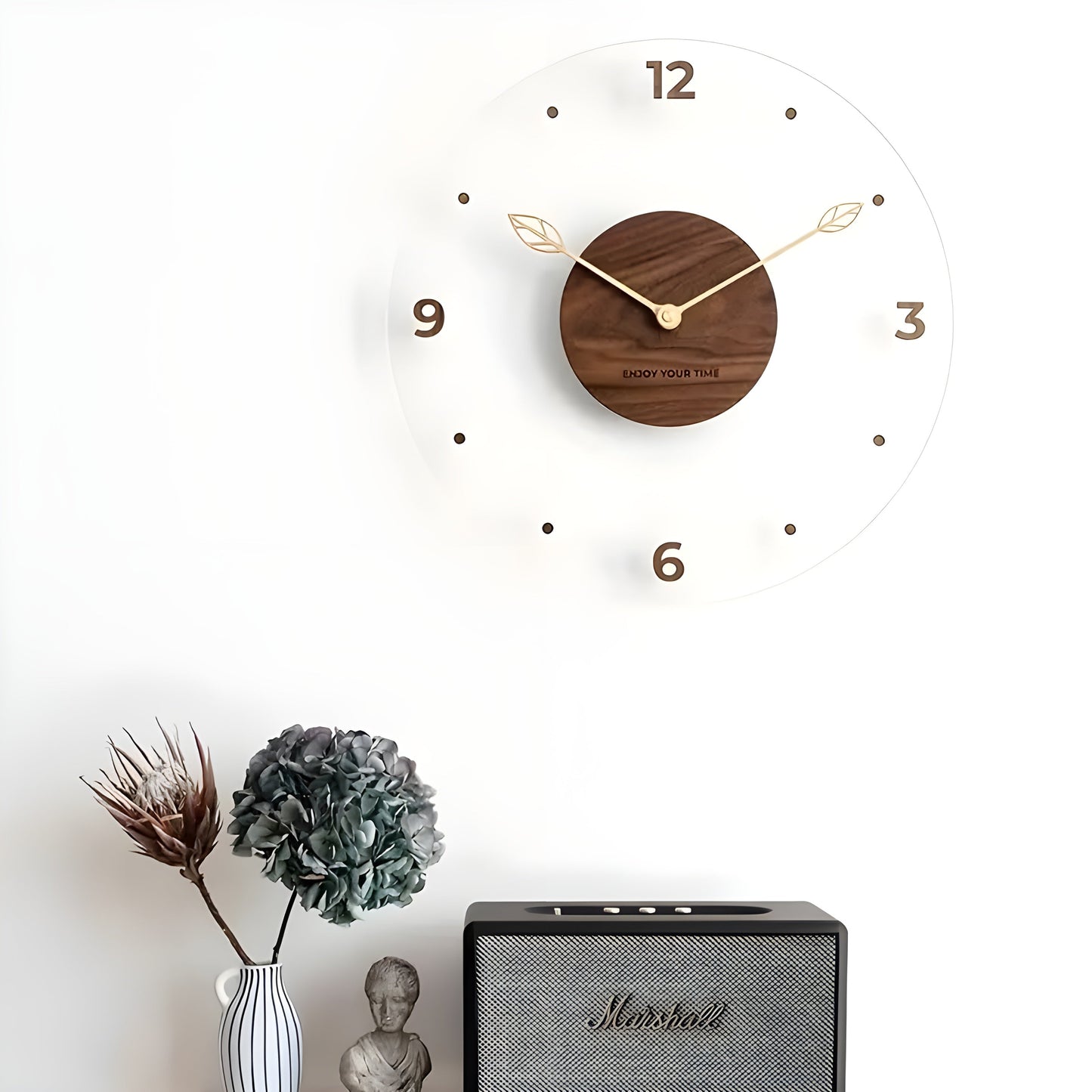 Carvallo - Minimalistisk tyst väggur med ren design för vilket rum som helst