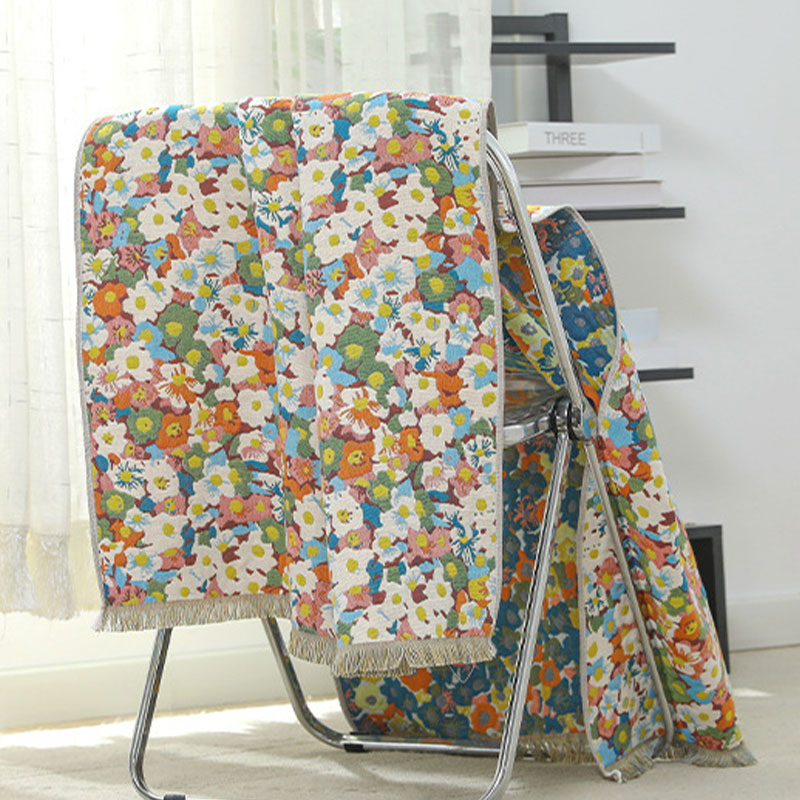 Målning Stil Blomma Vändbar Bomull Handduk 80cm x 160cm