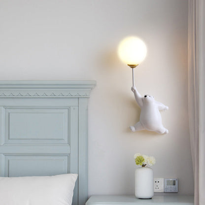 Teddy LED Vägglampa Vit/Blå/Rosé