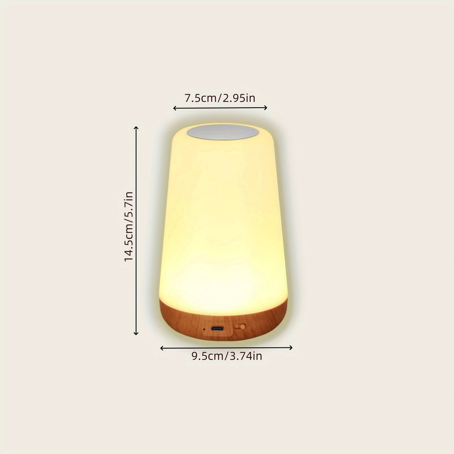 GlowLite - Bärbar Nattlampa med Touchkontroll och 13 RGB Färger