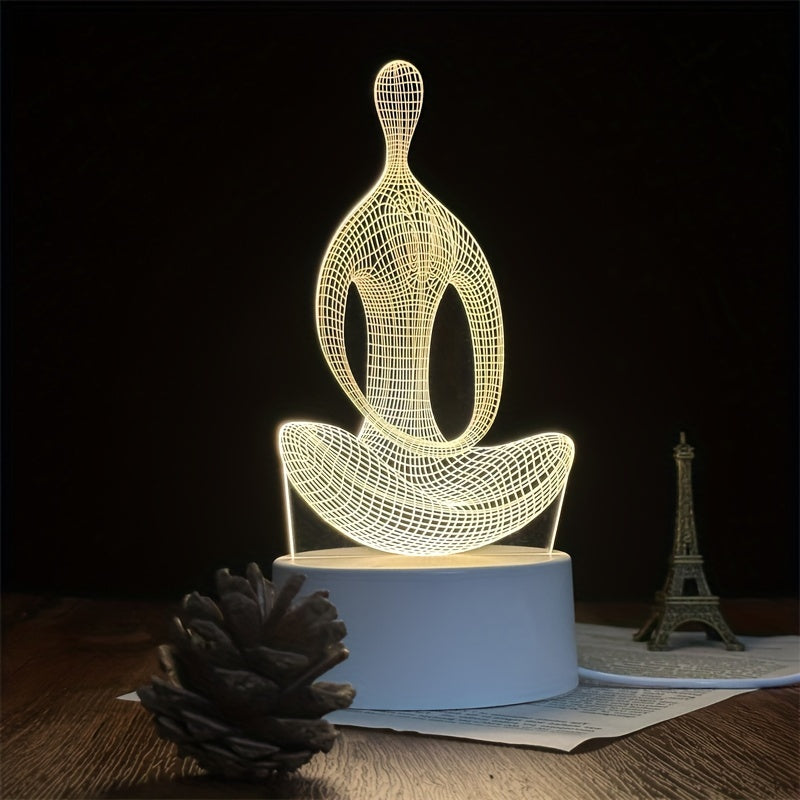 ZenLight - 3D Yoga Nattlampa med USB-anslutning
